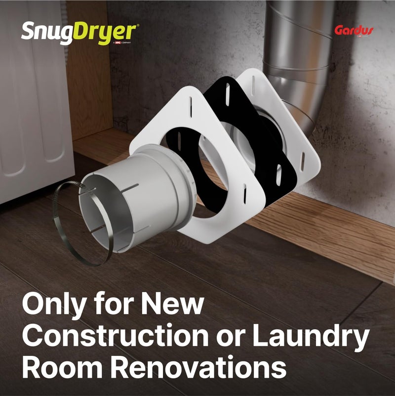 Gardus SnugDryer Space-Saving Dryer Vent Connection Kit, Only For New Construction/Remodeling - Image 3